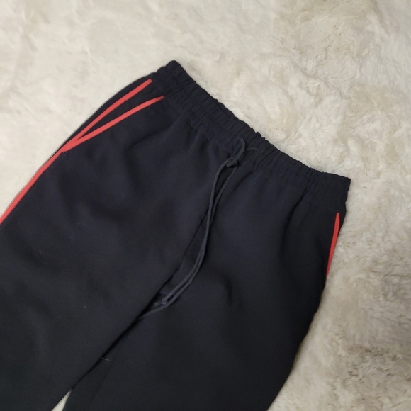 Wilfred Aritzia Buffon Black Red Stripe Jogger Pant Size XS Crepe Work Slacks - Picture 4 of 8